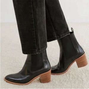 Jenni Kayne Frankie Leather Chelsea Ankle Boots Size 39